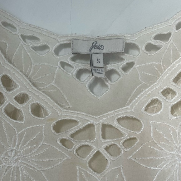 Joie White Silk Cutout Top Size Small - Picture 2 of 5